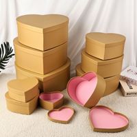 Boîte Cadeau en Forme de Cœur pour Anniversaire, Ensemble de Dix Boîtes d'Emballage pour Anniversaire et Fêtes, Cadeau Festif