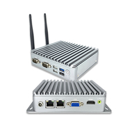 PC Industriel Fanless Intégré, Vente en Gros Usine, Celeron J1900 Quad Core, DDR3L, SATA, 2 Ports LAN, Double Affichage, 4 Ports USB, Compatible Win10 et Linux