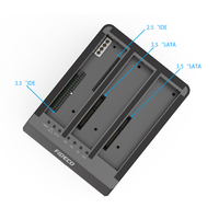 FIDECO Three Bay Sata 2.5 3.5 Hard Disk Drive Hdd Docking Station Usb 3.0 Hdd Docking Station Clone