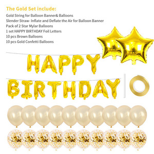 Neues Design Alles Gute zum Geburtstag Brief Latex Ballon 16 Zoll & 12 Zoll Digitaldruck Party Hintergrund Dekoration Set - Product Image 1