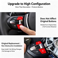 Kit Tombol M1 M2, Dekorasi Retrofit untuk Mode M, Cocok untuk BMW Seri 3 Seri 5
