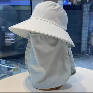 หมวกป้องกันแสงแดด หมวกปีกกว้าง ระบายอากาศได้ดี ครอบคลุมใบหน้า หมวกป้องกันรังสียูวีกลางแจ้งสำหรับผู้ใหญ่ ไนลอนพับได้ - Product Image 5