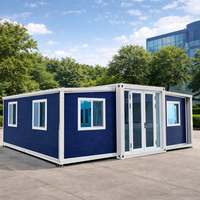 Maison conteneur extensible 20 pieds, préfabriquée, pliable, à structure en acier, montage rapide, module portable pour bureau et toilettes