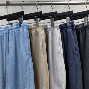 <span class=keywords><strong>Pantalones</strong></span> <span class=keywords><strong>Cortos</strong></span> de Punto Waffle Lavados Estilo Old Money para Hombre, Corte Holgado, Cintura Elástica con Cordón, Retro Y2K, Streetwear, Casuales de Verano - Product Image 2