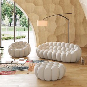 स्टॉक में आधुनिक 3 डी हनीमून कंसोड कपड़े वैक्यूम संपीड़ित बुलबुले सोफे 3 सीटर फुटबॉल सोफे फुटबॉल सोफे - Product Image 3