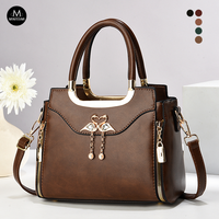 Tas Selempang Wanita Desainer Warna Solid, Tas Jinjing Portabel PU Custom MOQ Rendah, Tas Bisnis Harian