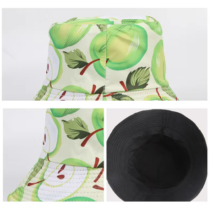 Chapeaux Bob 100% Coton Double Face à Motifs Fruits, Imprimés Intégralement, pour Hommes et Femmes, Idéaux pour l'Été, la Plage et les Activités de Plein Air - Product Image 2
