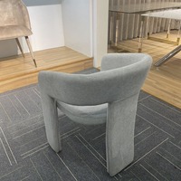 Fauteuils baril capitonnés avec accoudoirs, style nordique moderne, pour chambre, salle à manger, salon