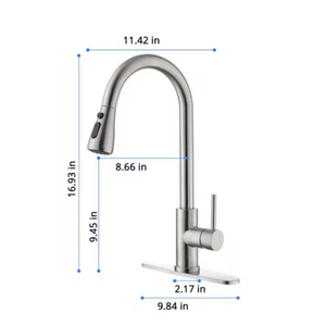 Современный керамический кухонный кран с одной ручкой - Product Image 3
