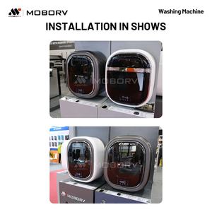 MOBORV Machine à Laver Automatique Mini à Chargement Frontal Murale, Accessoire Électroménager pour VR, Véhicules Récréatifs, <span class=keywords><strong>Camping</strong></span>-<span class=keywords><strong>Car</strong></span> et Caravane - Product Image 5
