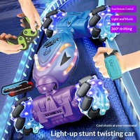 Coche de Acrobacias con Luces, Tracción en las Cuatro Ruedas, Giro, Cambio de Dirección, Doble Control, Derrape, Escalada Todoterreno, Juguetes al por Mayor