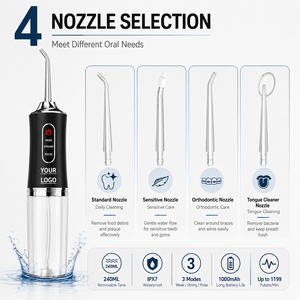 <span class=keywords><strong>Irrigador</strong></span> <span class=keywords><strong>Dental</strong></span> Inalámbrico Mejorado con Certificación IPX7, 3 Modos, Recargable y Portátil, con Accesorios Multiusos para Limpieza <span class=keywords><strong>Dental</strong></span> - Product Image 1