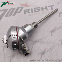 Sonda Tamaño 6*100mm Rtd Pt100 Sensor de temperatura Termopar con transmisor