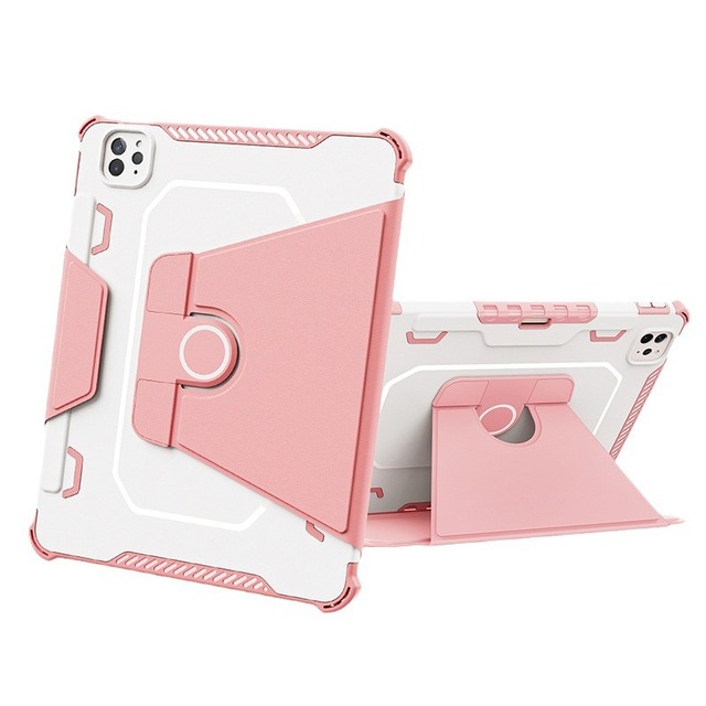Factory Price Leather Tablet case with Pencil Holder for iPad Pro 11 13 2024/Air 13 2024 Shockproof Rotation Kickstand case