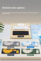 Rapoo V500PRO 104 Tombol Multi Mode Keyboard Mekanik Nirkabel BT 5.0 2.4G 4000mAh RGB untuk PC Gaming Kantor