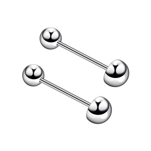 Yicai thời trang 316L thép phẫu thuật thẳng Zircon Spike công nghiệp <span class=keywords><strong>Barbell</strong></span> xuyên cho phụ nữ Xúc xắc lưỡi xuyên - Product Image 5