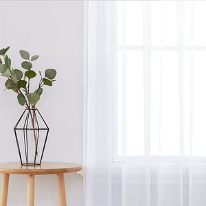 W39xL51 all'ingrosso Ready Made a buon mercato <span class=keywords><strong>francese</strong></span> soggiorno camera da letto tondino Terylene bianco <span class=keywords><strong>Tulle</strong></span> Voile tenda trasparente - Product Image 3