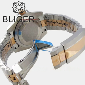 Bliger 40mm thép không gỉ rootbeer trường hợp đồng hồ <span class=keywords><strong>bezel</strong></span> Jubilee dây đeo Sapphire kính gốm <span class=keywords><strong>bezel</strong></span> nh34 nh35a nh36 bộ phận đồng hồ - Product Image 6