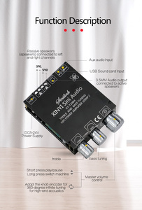 XY-T100H BT 5.0 พร้อมระบบปรับเสียงเบสและเสียงแหลมในตัว โมดูลบอร์ดเพาเวอร์แอมป์ดิจิตอลสเตอริโอ 100W - Product Image 4
