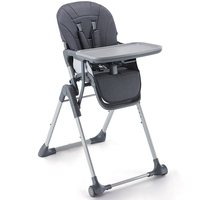 Chaise haute pliable multifonctionnelle moderne en plastique pour bébé 2025 – Siège confortable pour repas des enfants