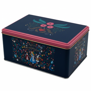 Wonderland 170x260x100 mm <b>Rectangular</b> Metal Multifunction <b>Storage</b> Box with Slip Lid 5.1L Capacity Elegant Metal <b>Baskets</b> - Product Image 2