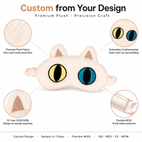 Masque de sommeil personnalisé en peluche pour marques, masques oculaires mignons en gros avec jouet en peluche