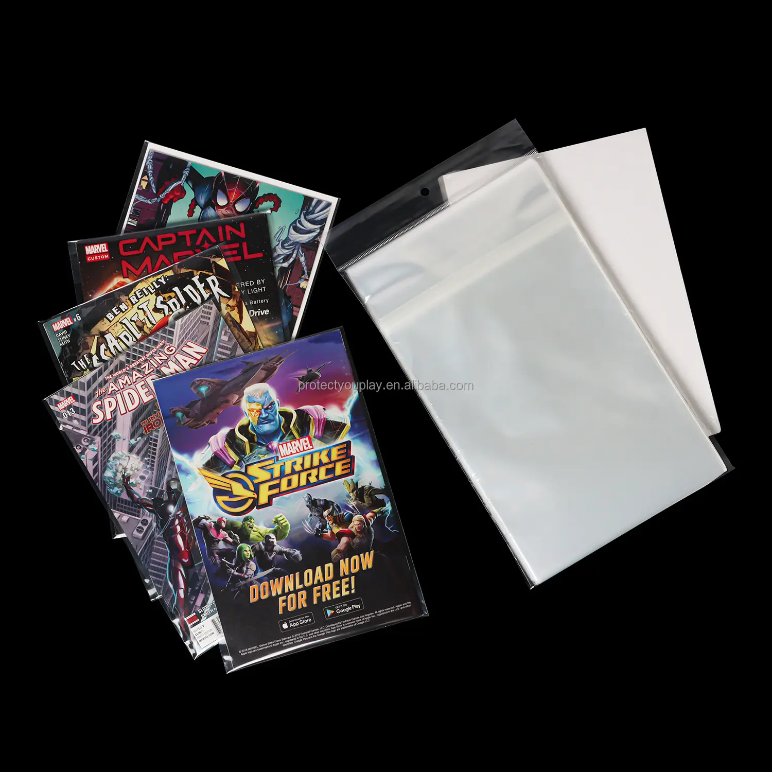 Atacado Personalizável Comics Book Protector Sleeves e Acid Free Board Cmic Book Bags e Backing Boards