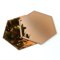 Ensemble de miroirs à angle de sécurité à bord biseauté Miroir mural argenté en or Miroir mural Puzzle