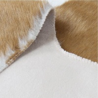 Brauner Weißer Kuhfell-Teppich Kunstfell Kuhfell-Imitat Teppich Tierfell-Optik Kuhfell-Teppich für Wohnzimmer Schlafzimmer Heim-Dekoration