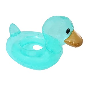 Anillo de natación inflable de pato Rosa colorido para niños con logotipo personalizado Anillo de flotador de tubo de PVC para asiento de natación de piscina para niños - Product Image 1