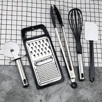 38 pcs Non-bâton Cuisine Gadgets Ustensiles de Cuisine Accessoires Nylon Noir Cuisine Ustensiles de Cuisine Ensemble Avec Poignée En Acier Inoxydable