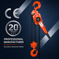 Palans à levier manuels robustes certifiés CE, vente en gros directe d'usine, capacité de 1 à 5 tonnes, chaîne de charge G80 en acier allié forgé avec crochets de sécurité