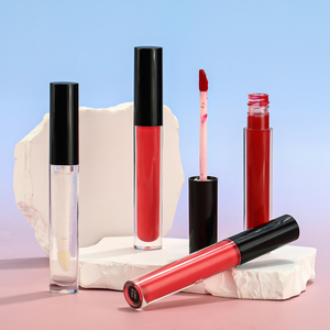 Tubo de brillo de labios negro brillante Etiqueta Privada vegano más de 150 tonos <span class=keywords><strong>maquillaje</strong></span> de lápiz labial líquido de larga duración - Product Image 2