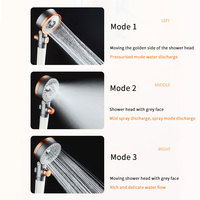 Pommeau de Douche Moderne à Rotation 360°, Double Filtration, Effet Pluie Bidirectionnel, Triple Sortie d'Eau, Installation Facile pour Salle de Bain