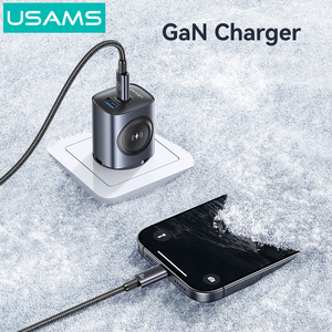 USAMS-Cargador rápido CC293, adaptador de corriente de carga rápida, tipo C USB, 20W, enchufe europeo, multifuncional, para <span class=keywords><strong>Iwatch</strong></span> - Product Image 6