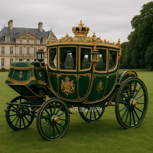 Royal Towed Steel Horse Carriage Luxury 4-Wheel Electric Horse-Drawn Sightseeing Cart Royal Carriage - Product Image 2