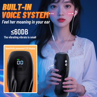 Neuer Hochwertiger Männlicher Masturbator 9-Frequenz-Vibration 9-Frequenz-Saugen, Sprachausgabe Heizfunktion Integriertes Sexspielzeug LED-Anzeige