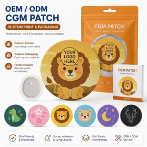 Recoo CE OEM - Cubiertas para Sensores CGM con Diseño de Animales Adorables para Niños, Transpirables, Libres de Látex, Impermeables, Elásticas, 10 Unidades - Product Image 2