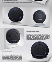 Haut-parleur de conférence USB avec microphone omnidirectionnel 360°, suppression d'écho DSP, direct usine, pour réunions Zoom et Teams