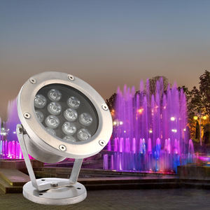 Projecteur <span class=keywords><strong>LED</strong></span> RGBW Submersible IP68 9W-18W DC24V en Acier Inoxydable pour Fontaine de Jardin, Étang, <span class=keywords><strong>Cascade</strong></span>, Spa - Product Image 1