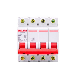 Disjoncteur miniature DELIXI DZ47s 4P Protection contre les surcharges commerciales avec haute capacité de coupure LI 6kA 400V - Product Image 2