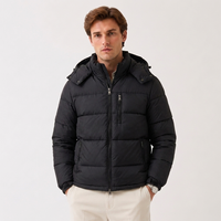Veste d'hiver décontractée pour homme, veste matelassée à capuche surdimensionnée, veste streetwear rembourrée en duvet, taille plus