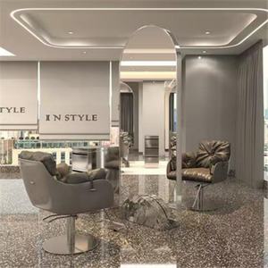 Mueble de Salón de Belleza con Espejo de Pie LED de Lujo, Acero Inoxidable, para Baño, Hotel, Centro Comercial, Supermercado, para Barberías - Product Image 4