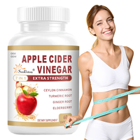 Capsules de Vinaigre de Cidre de Pomme 7-en-1 Marque Blanche OEM ODM, 60 unités, avec Curcuma, Gingembre, Cannelle de Ceylan, Baies d'Aronia