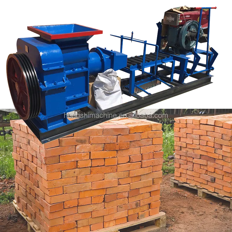 Maquinaria automática de fabricación de ladrillos huecos de arcilla roja, equipo profesional, máquina para hacer bloques de cemento de suelo