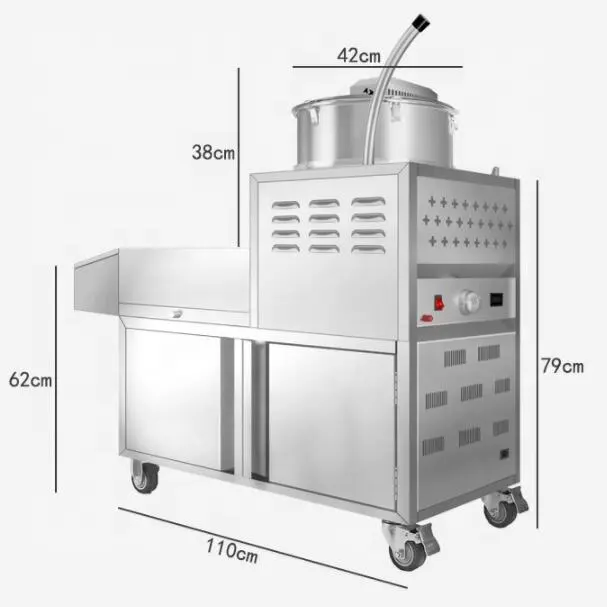 Mesin Popcorn Otomatis Kapasitas Besar Otomatis Industri Rasa Karamel Gas/Mesin Popcorn Elektrik Mesin Pembuat Popcorn Komersial