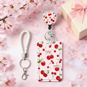 Sangle mousqueton rotative à 360 degrés avec clip dorsal, porte-cartes à boucle à tirage facile en résine époxy pour entreprise de cadeaux en gros - Product Image 2