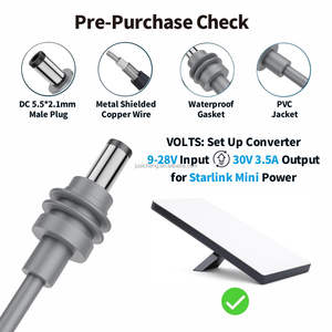 Starlink ชุดแปลงพลังงาน <span class=keywords><strong>DC</strong></span> ขนาดเล็กพร้อมตัวแปลงแบตเตอรี่ <span class=keywords><strong>DC</strong></span> สายไฟ12-24V ถึง30V สำหรับ starlink MINI - Product Image 2