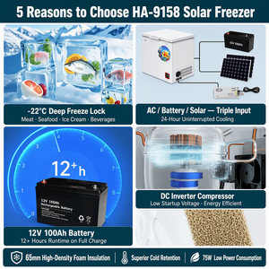 Congelador Solar Dragon <span class=keywords><strong>de</strong></span> 150L, 12V CC, -22°C ° Refrigerador <span class=keywords><strong>de</strong></span> Enfriamiento Profundo C para Sistemas <span class=keywords><strong>de</strong></span> Energí<span class=keywords><strong>a</strong></span> Solar Fuera <span class=keywords><strong>de</strong></span> la Red, Venta al por Mayor en África - Product Image 3