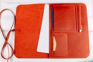 High Quality Vintage Style Genuine Leather <b>Laptop</b> <b>Sleeve</b> Case Casual Protective PC Document Holder Pocket Notebook Cover <b>Bag</b> - Product Image 2